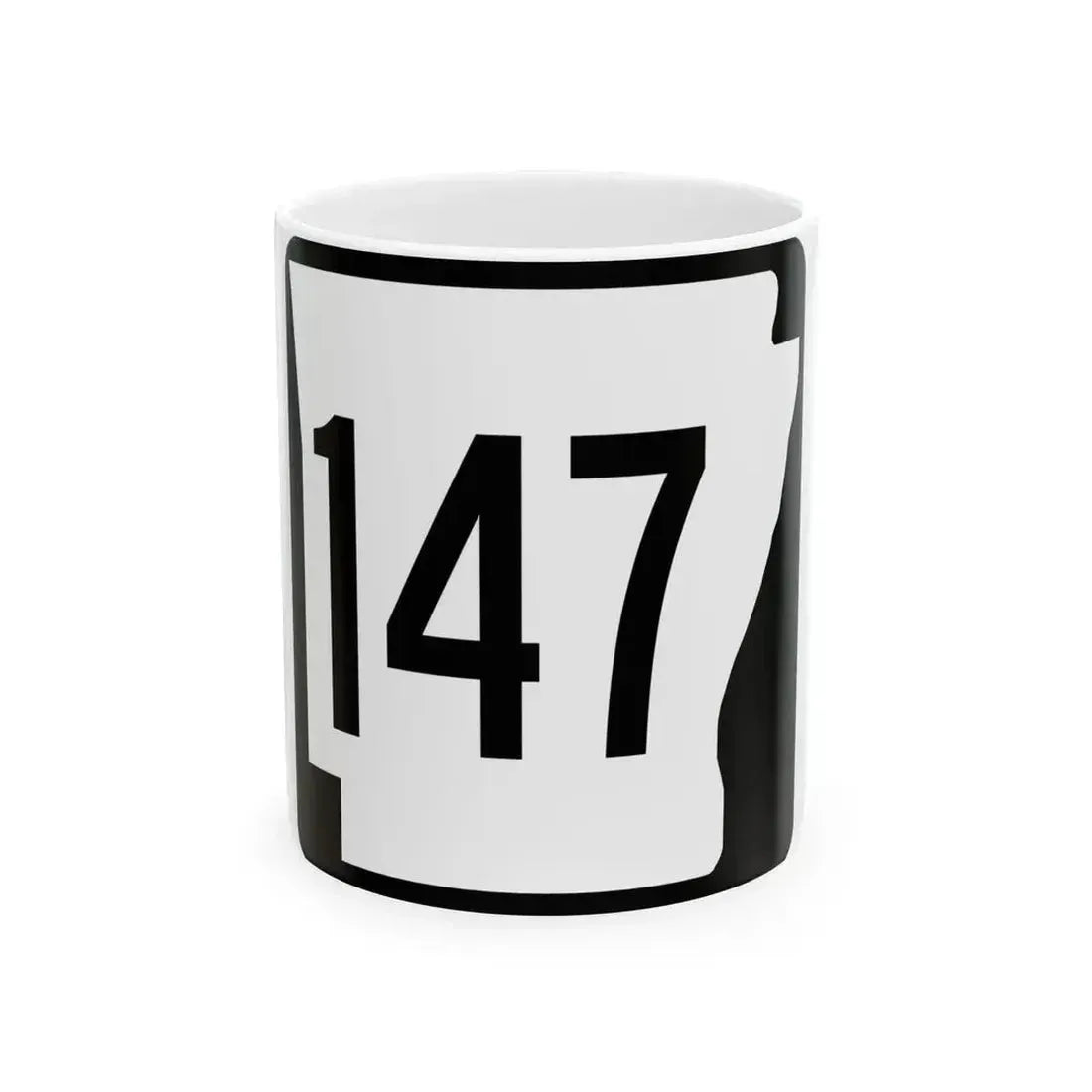 Arkansas 147 1970 (Arkansas) (Road Sign) White Coffee Mug 11oz - Go Mug Yourself