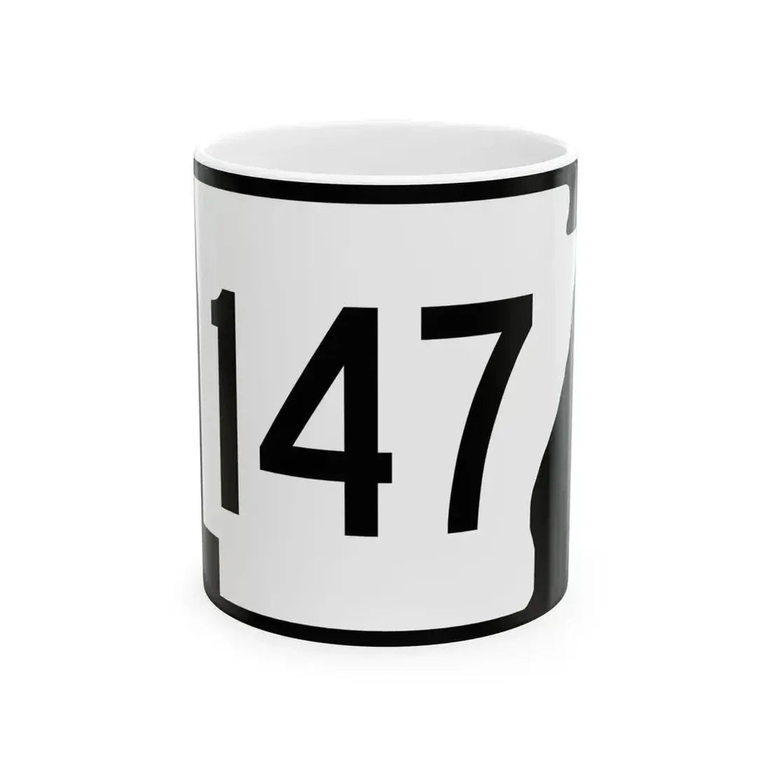 Arkansas 147 (Arkansas) (Road Sign) White Coffee Mug 11oz - Go Mug Yourself