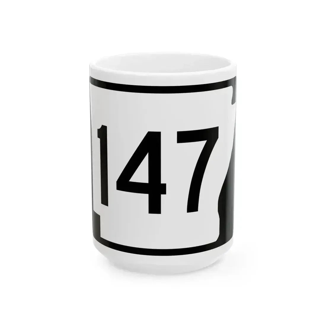 Arkansas 147 (Arkansas) (Road Sign) White Coffee Mug 15oz - Go Mug Yourself