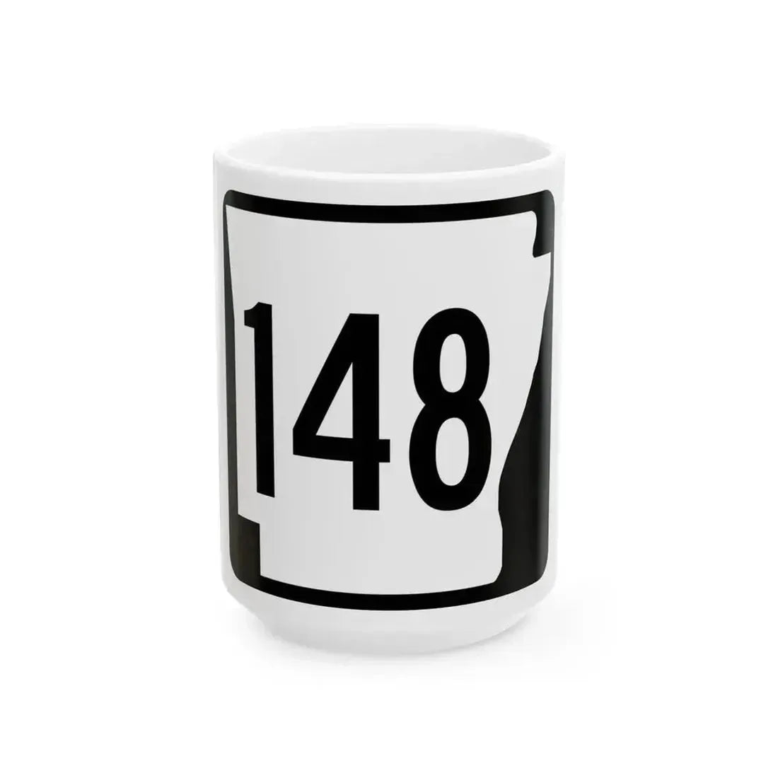 Arkansas 148 1970 (Arkansas) (Road Sign) White Coffee Mug 15oz - Go Mug Yourself
