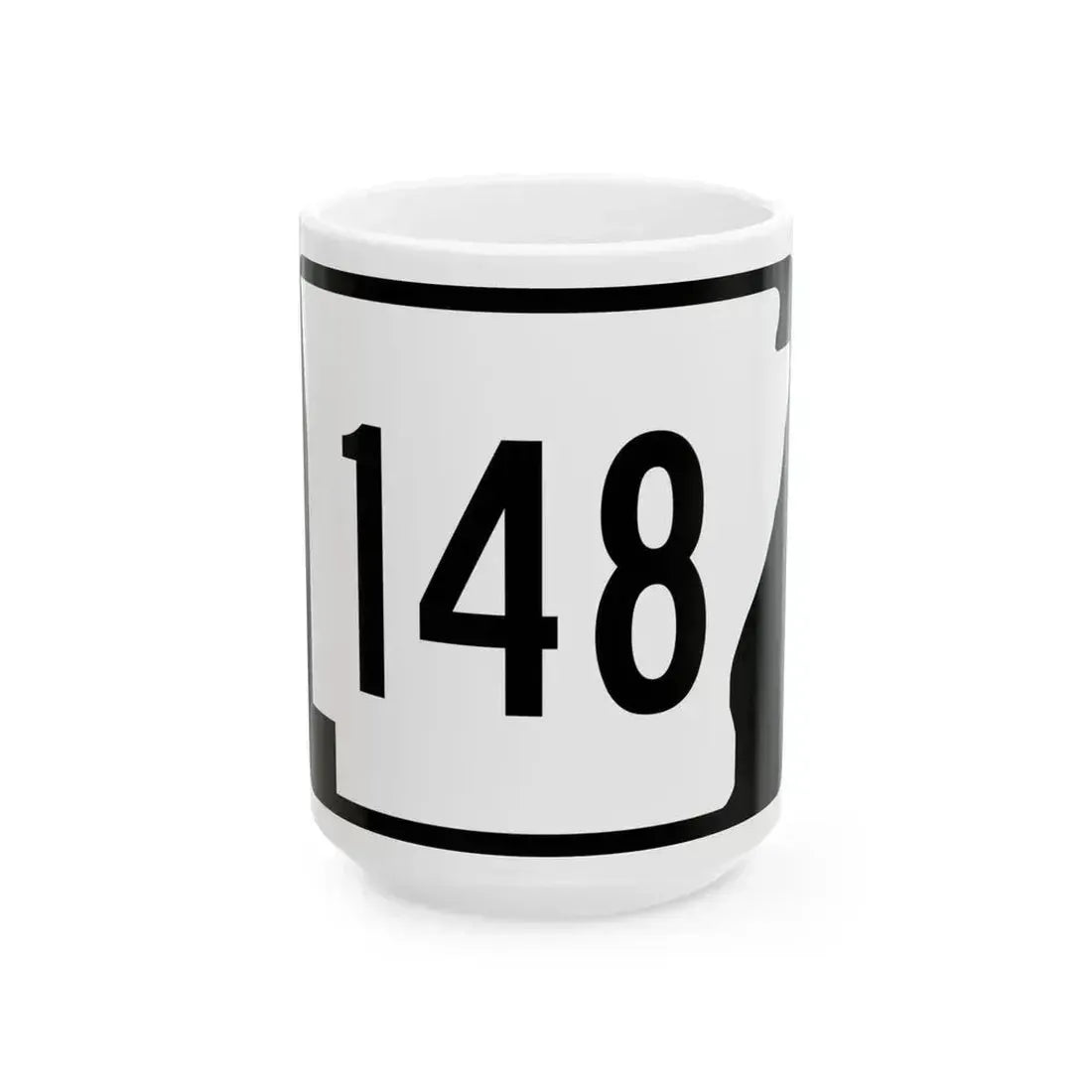 Arkansas 148 (Arkansas) (Road Sign) White Coffee Mug 15oz - Go Mug Yourself