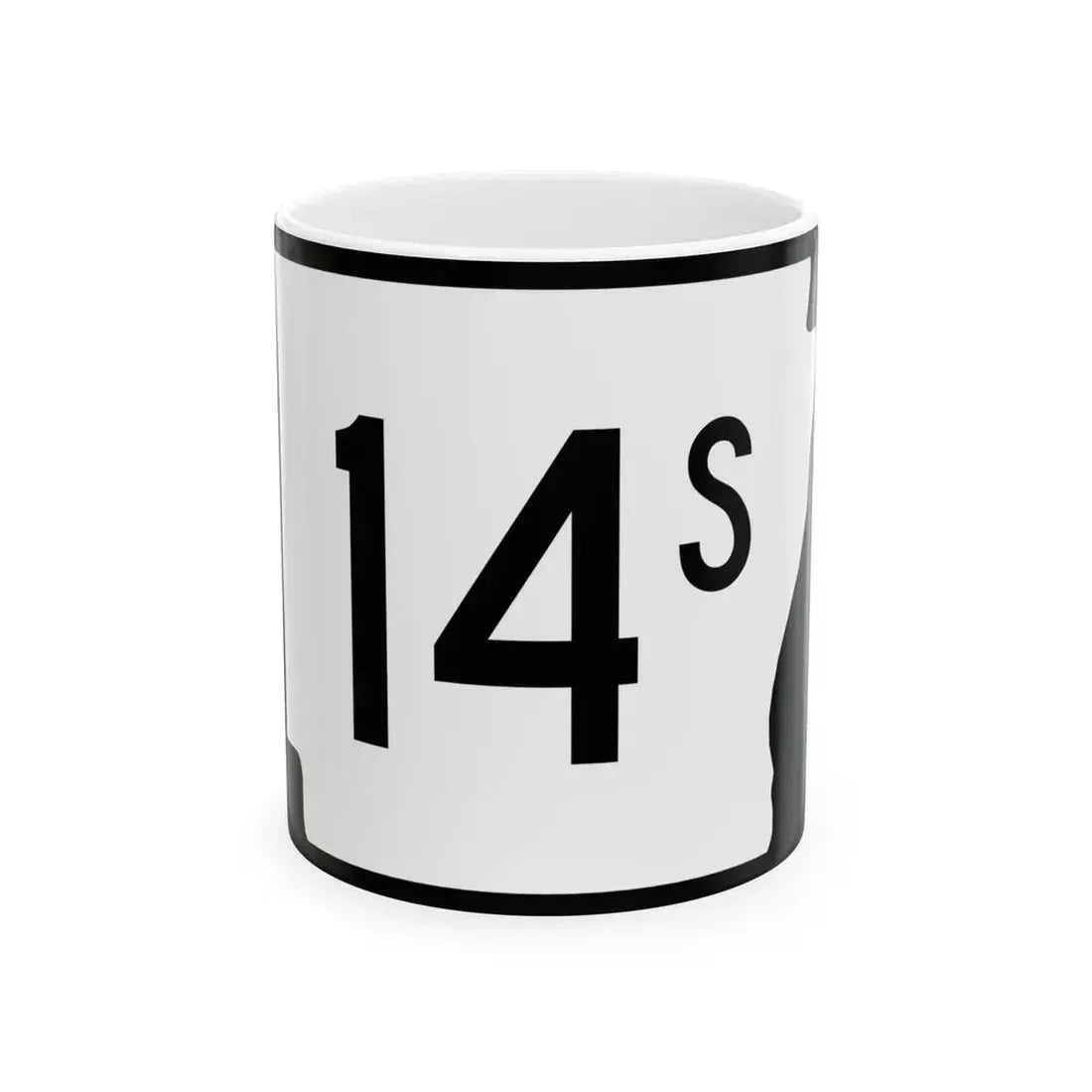 Arkansas 14S (Arkansas) (Road Sign) White Coffee Mug 11oz - Go Mug Yourself