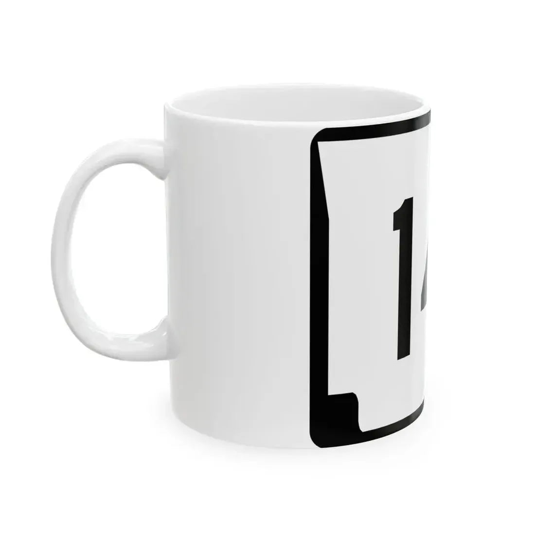 Arkansas 14S (Arkansas) (Road Sign) White Coffee Mug - Go Mug Yourself