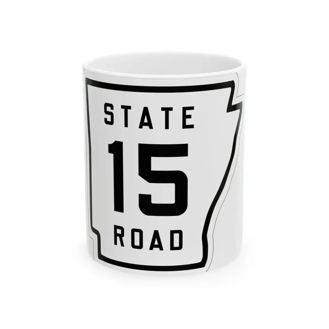 Arkansas 15 1926 (Arkansas) (Road Sign) White Coffee Mug 11oz - Go Mug Yourself