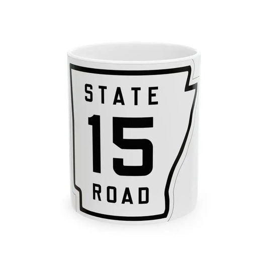Arkansas 15 1926 (Arkansas) (Road Sign) White Coffee Mug 11oz - Go Mug Yourself