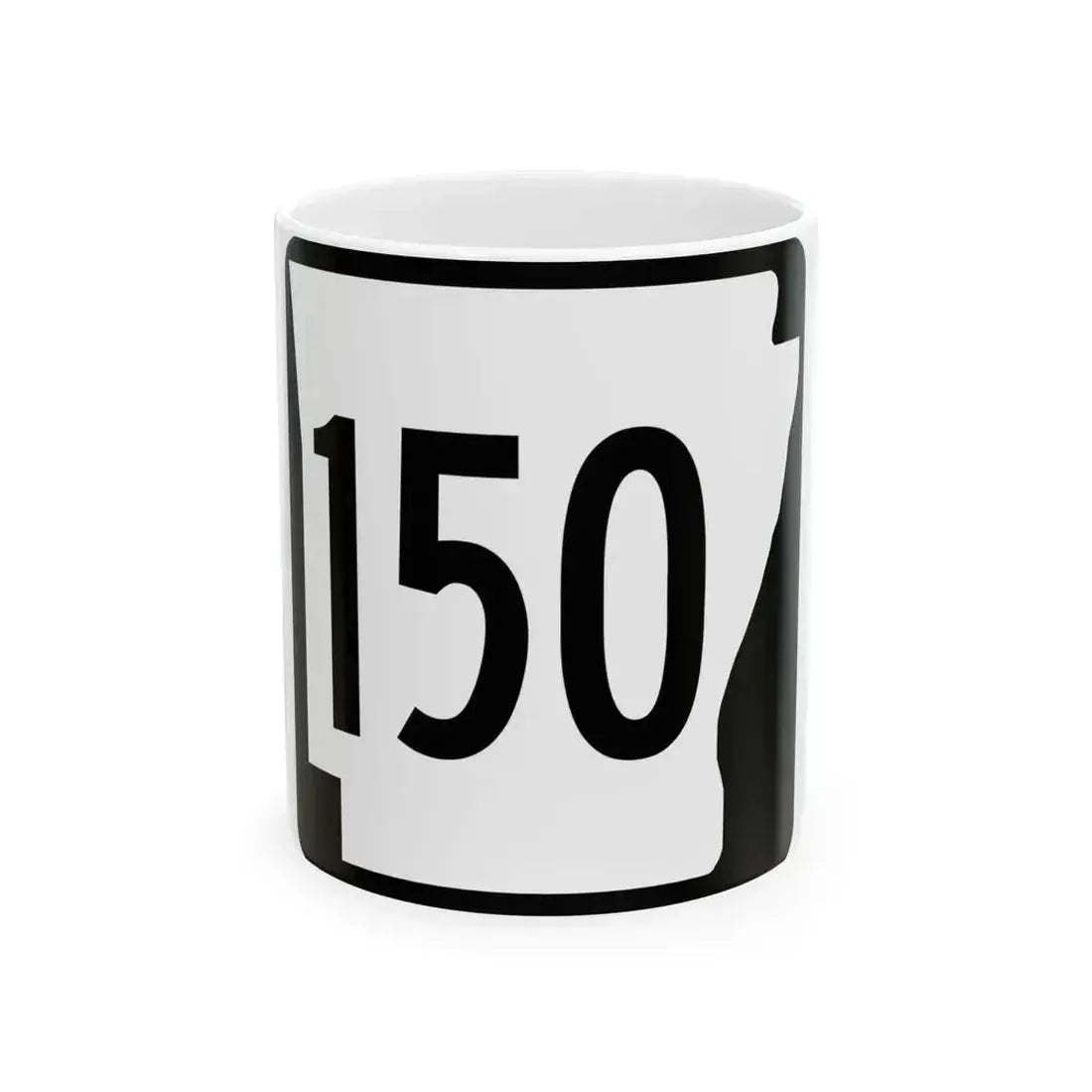 Arkansas 150 1970 (Arkansas) (Road Sign) White Coffee Mug 11oz - Go Mug Yourself