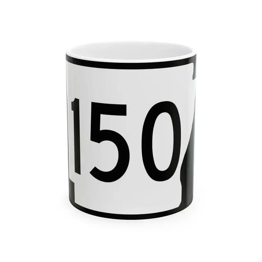 Arkansas 150 (Arkansas) (Road Sign) White Coffee Mug 11oz - Go Mug Yourself