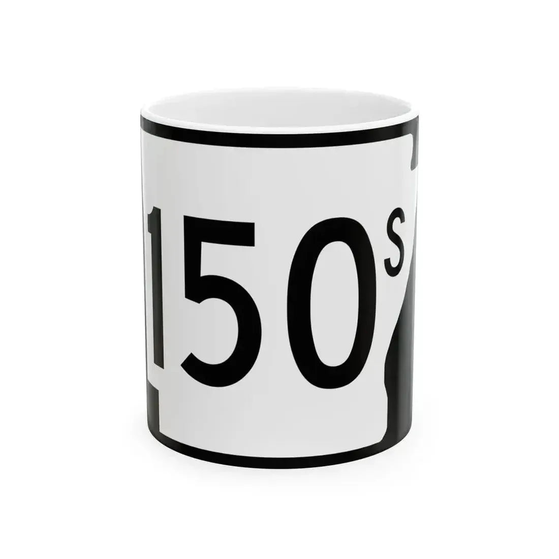 Arkansas 150S (Arkansas) (Road Sign) White Coffee Mug 11oz - Go Mug Yourself