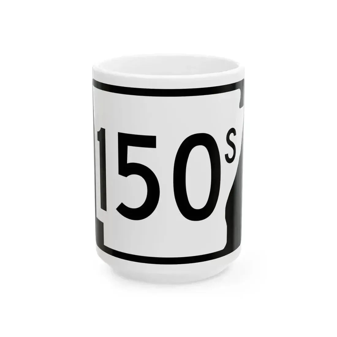 Arkansas 150S (Arkansas) (Road Sign) White Coffee Mug - Go Mug Yourself