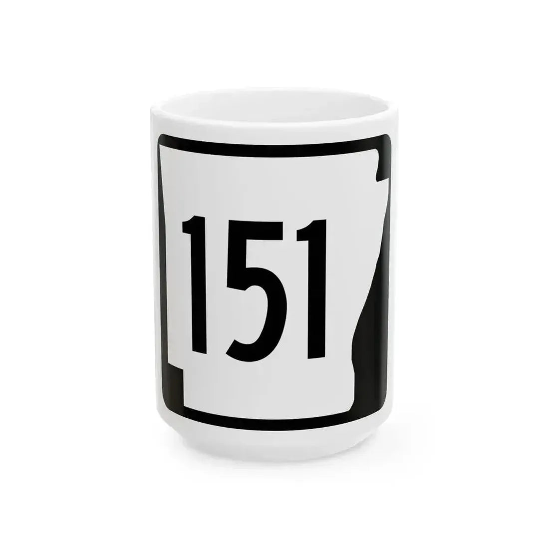 Arkansas 151 1970 (Arkansas) (Road Sign) White Coffee Mug 15oz - Go Mug Yourself