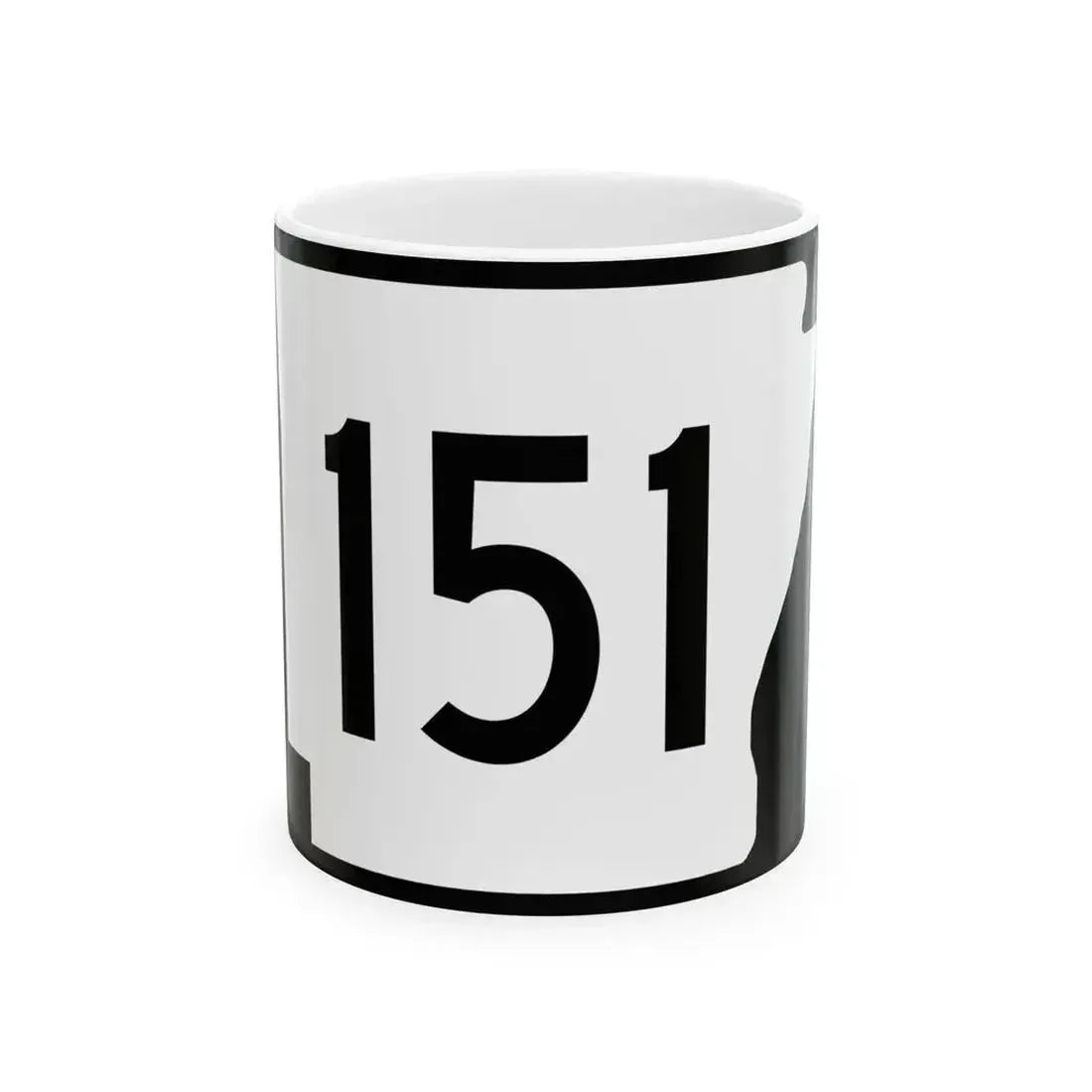 Arkansas 151 (Arkansas) (Road Sign) White Coffee Mug 11oz - Go Mug Yourself