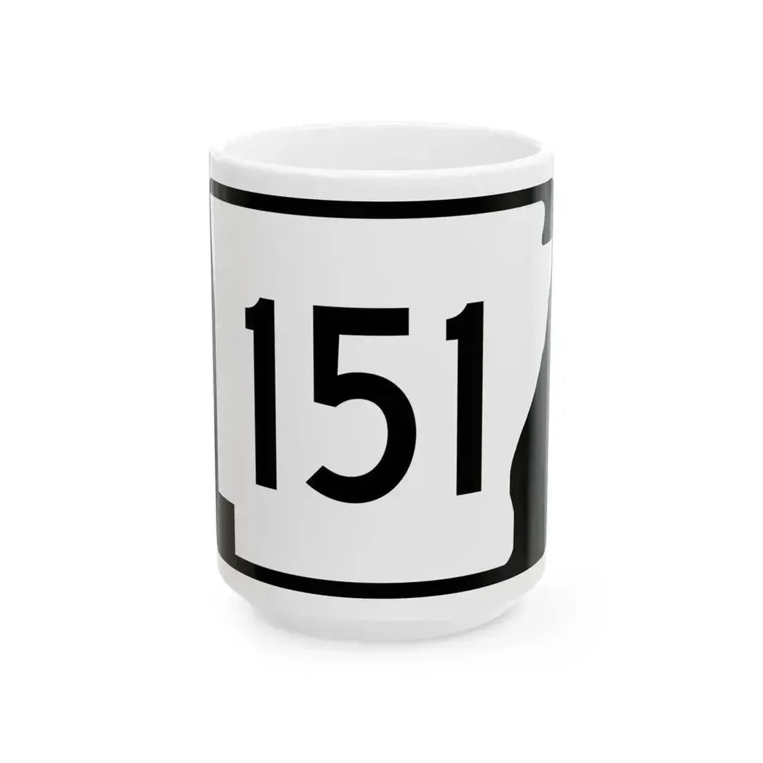 Arkansas 151 (Arkansas) (Road Sign) White Coffee Mug 15oz - Go Mug Yourself