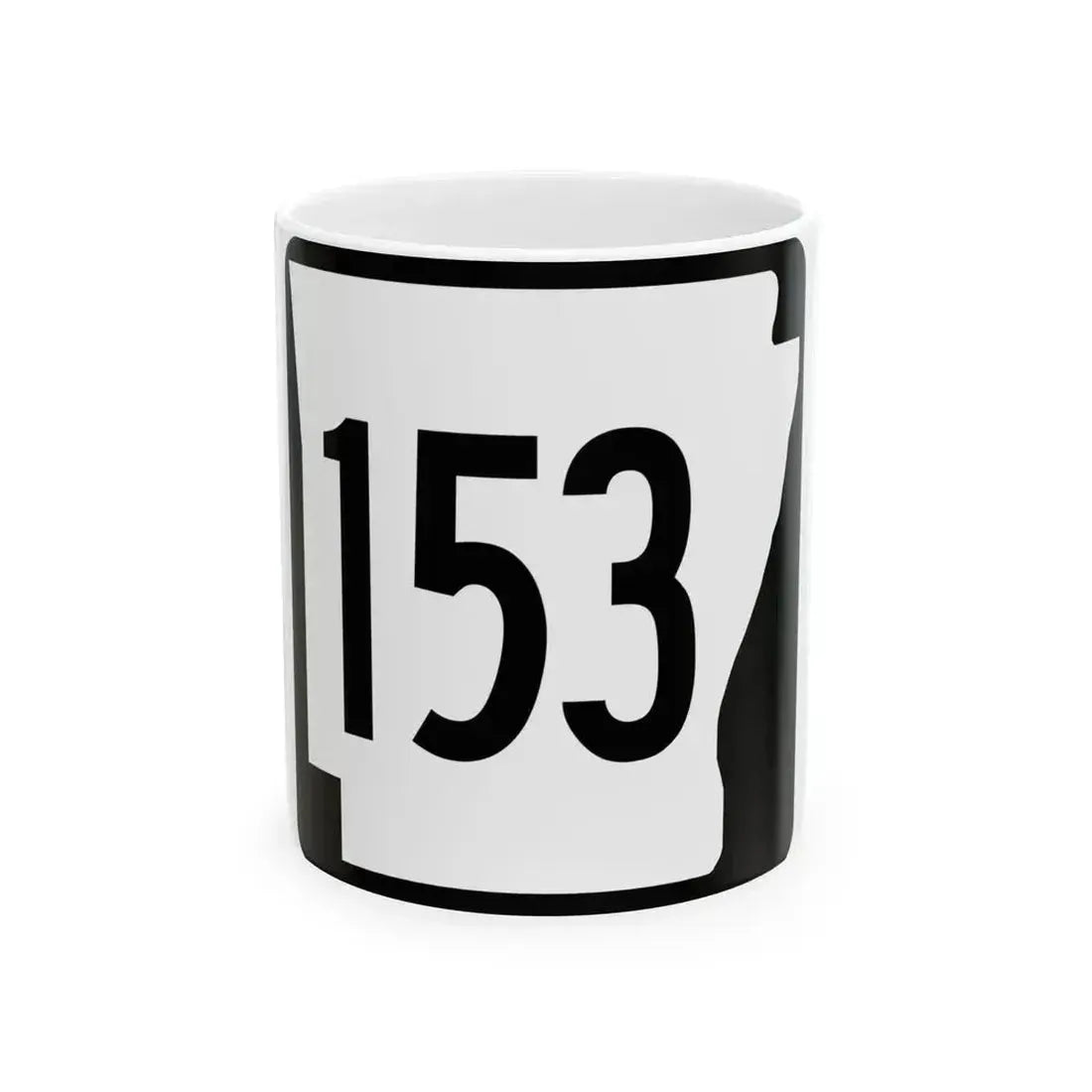 Arkansas 153 1970 (Arkansas) (Road Sign) White Coffee Mug 11oz - Go Mug Yourself