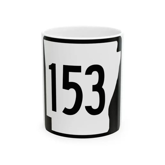Arkansas 153 1970 (Arkansas) (Road Sign) White Coffee Mug 11oz - Go Mug Yourself