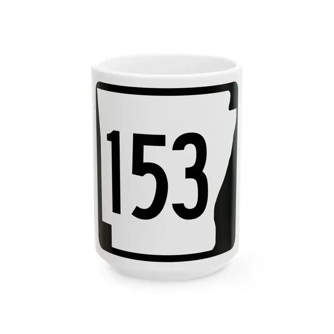 Arkansas 153 1970 (Arkansas) (Road Sign) White Coffee Mug 15oz - Go Mug Yourself