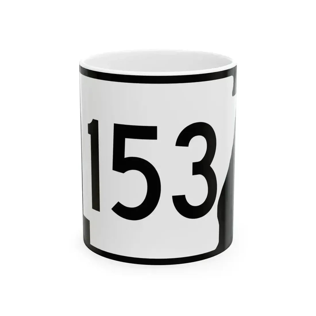 Arkansas 153 (Arkansas) (Road Sign) White Coffee Mug 11oz - Go Mug Yourself