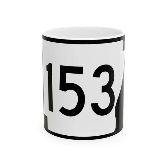 Arkansas 153 (Arkansas) (Road Sign) White Coffee Mug 11oz - Go Mug Yourself