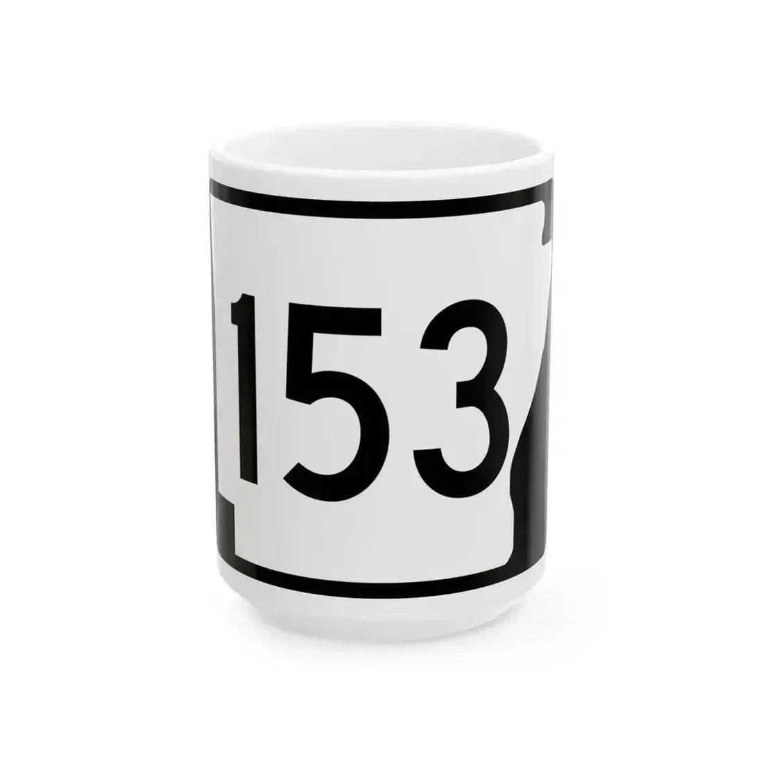 Arkansas 153 (Arkansas) (Road Sign) White Coffee Mug 15oz - Go Mug Yourself