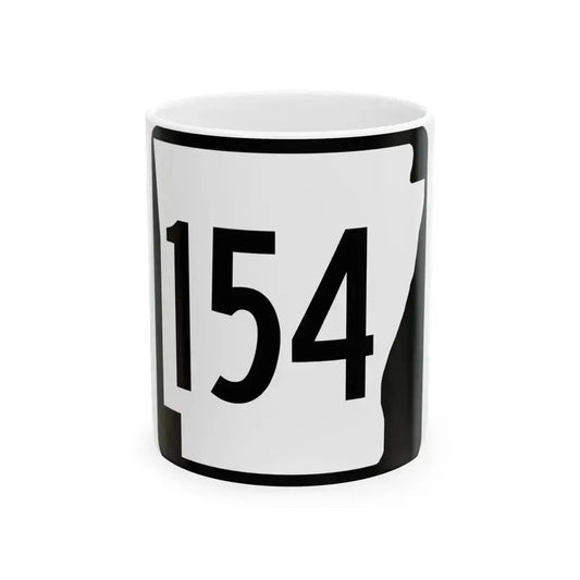 Arkansas 154 1970 (Arkansas) (Road Sign) White Coffee Mug 11oz - Go Mug Yourself