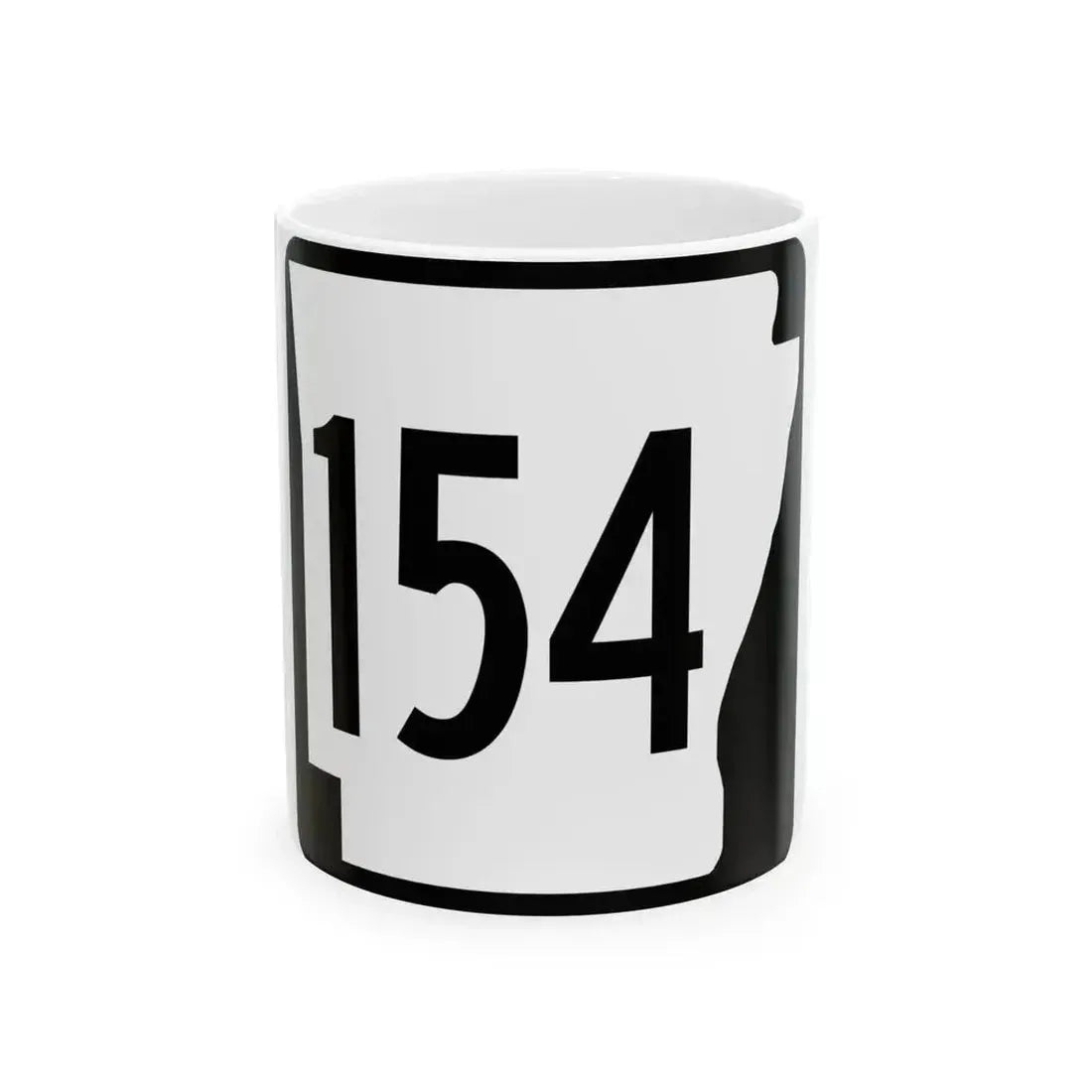 Arkansas 154 1970 (Arkansas) (Road Sign) White Coffee Mug - Go Mug Yourself