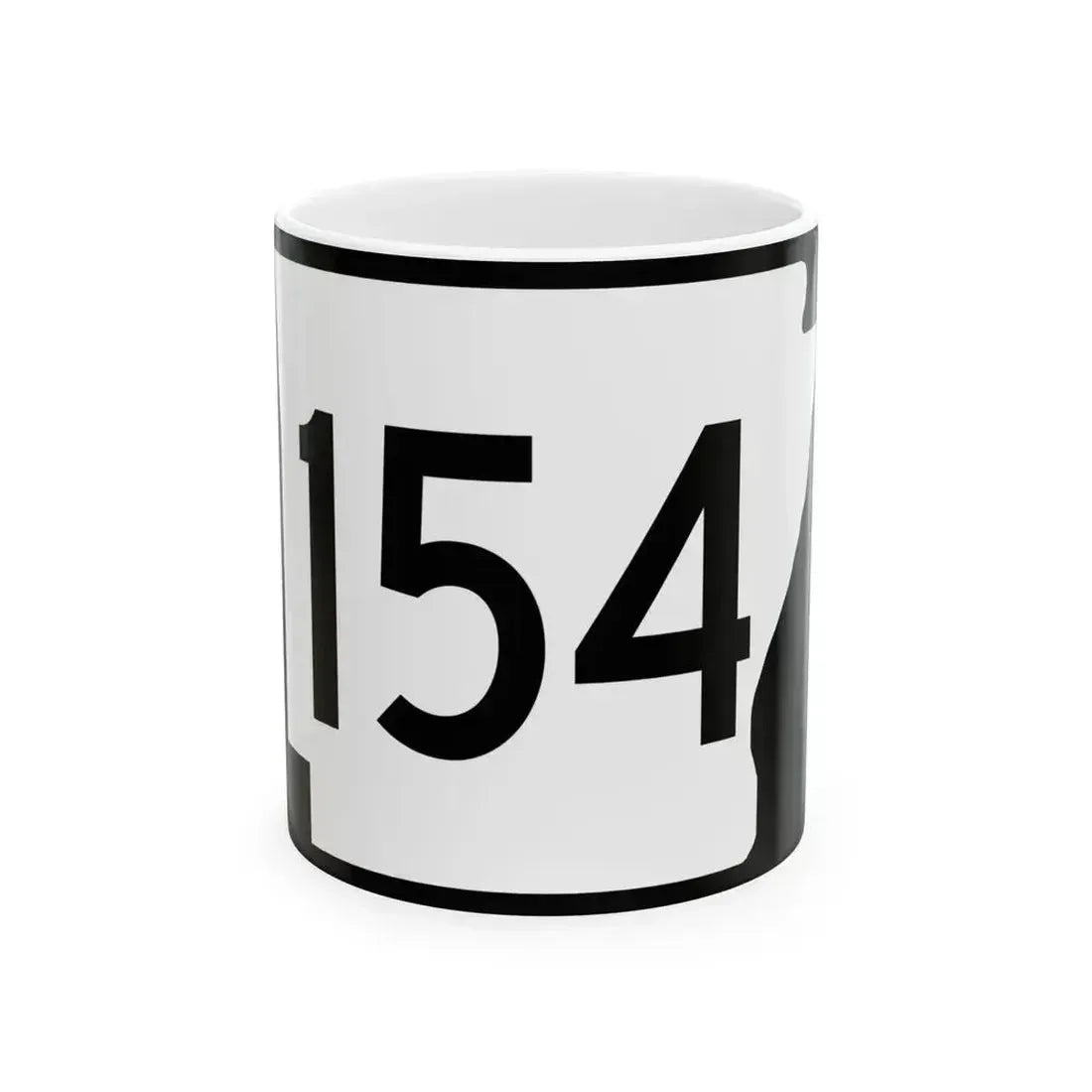 Arkansas 154 (Arkansas) (Road Sign) White Coffee Mug 11oz - Go Mug Yourself