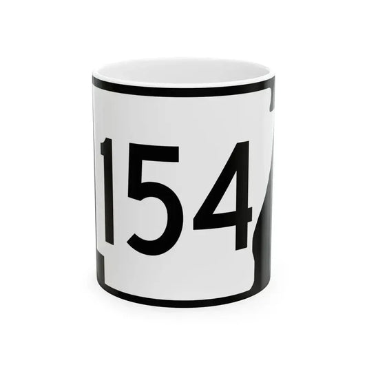 Arkansas 154 (Arkansas) (Road Sign) White Coffee Mug 11oz - Go Mug Yourself