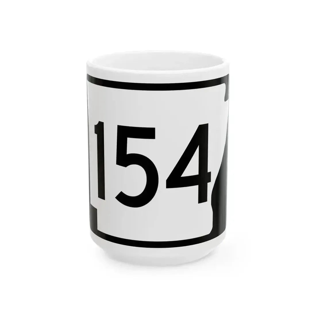 Arkansas 154 (Arkansas) (Road Sign) White Coffee Mug 15oz - Go Mug Yourself