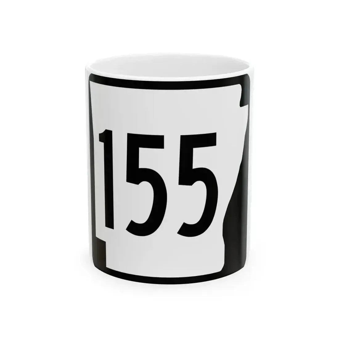 Arkansas 155 1970 (Arkansas) (Road Sign) White Coffee Mug 11oz - Go Mug Yourself