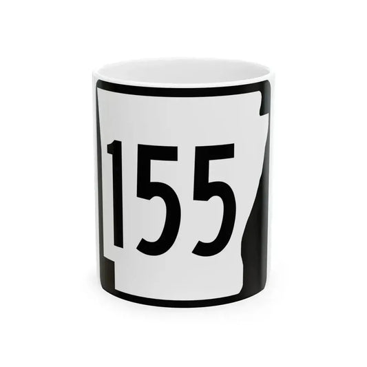 Arkansas 155 1970 (Arkansas) (Road Sign) White Coffee Mug 11oz - Go Mug Yourself
