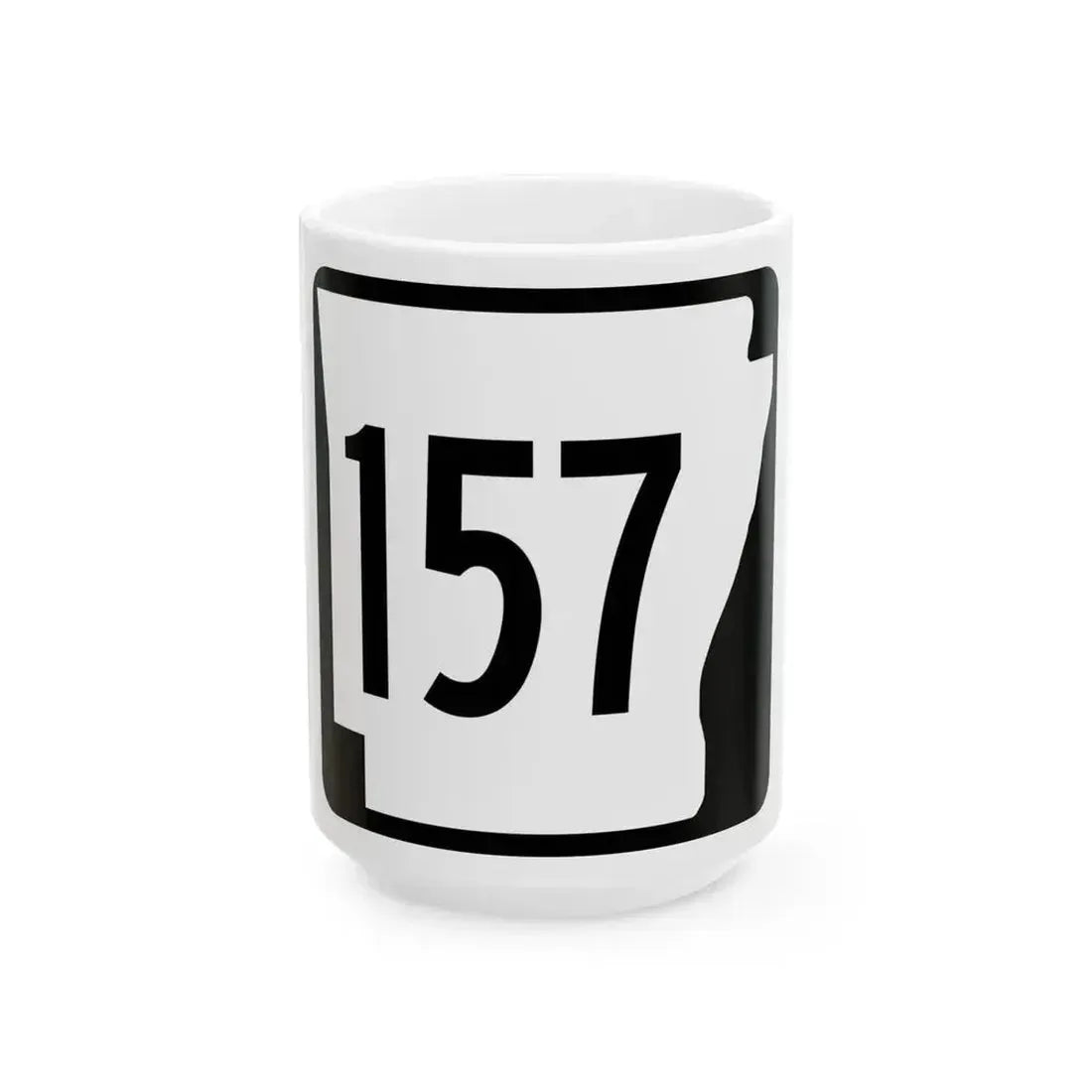 Arkansas 157 1970 (Arkansas) (Road Sign) White Coffee Mug 15oz - Go Mug Yourself