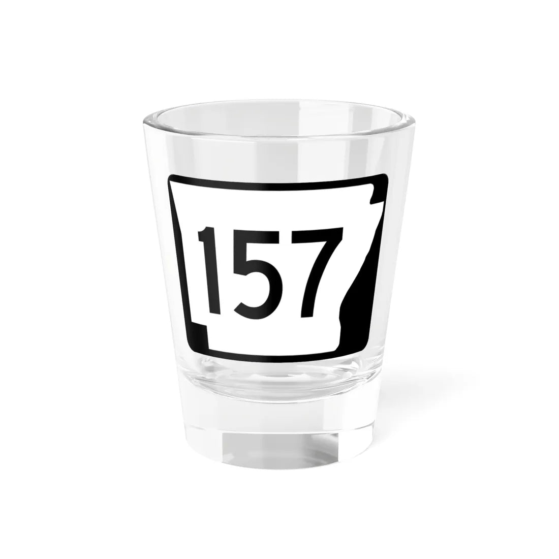 Arkansas 157 (Arkansas) (Road Sign) Shot Glass 1.5oz 1.5oz - Go Mug Yourself