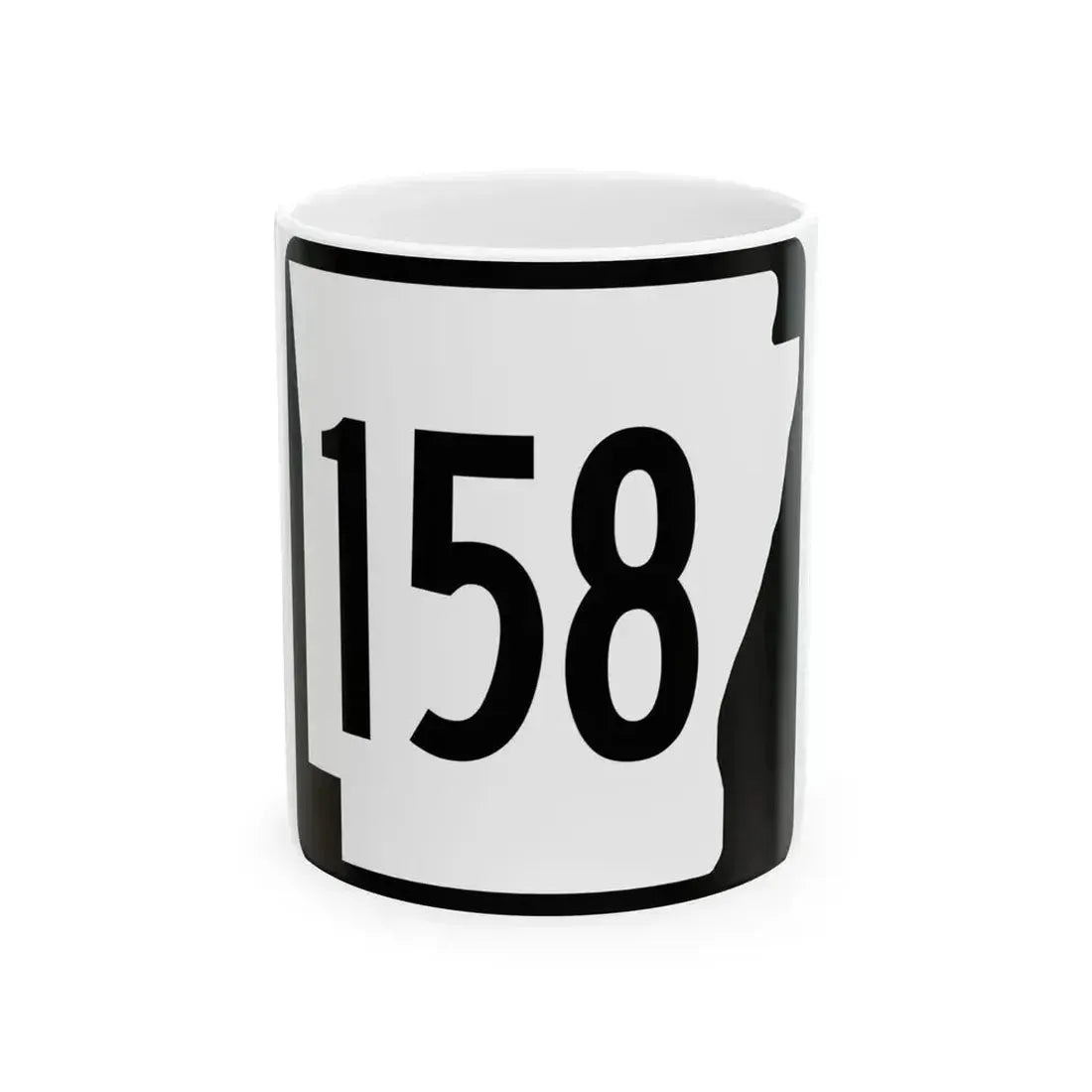 Arkansas 158 1970 (Arkansas) (Road Sign) White Coffee Mug - Go Mug Yourself