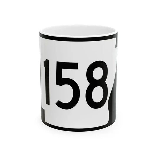 Arkansas 158 (Arkansas) (Road Sign) White Coffee Mug 11oz - Go Mug Yourself