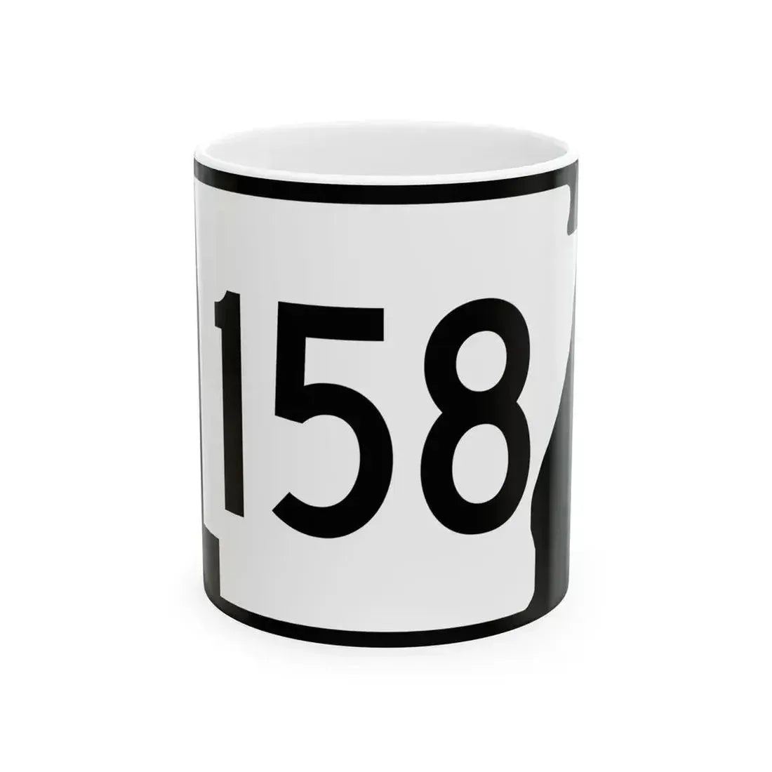 Arkansas 158 (Arkansas) (Road Sign) White Coffee Mug 11oz - Go Mug Yourself