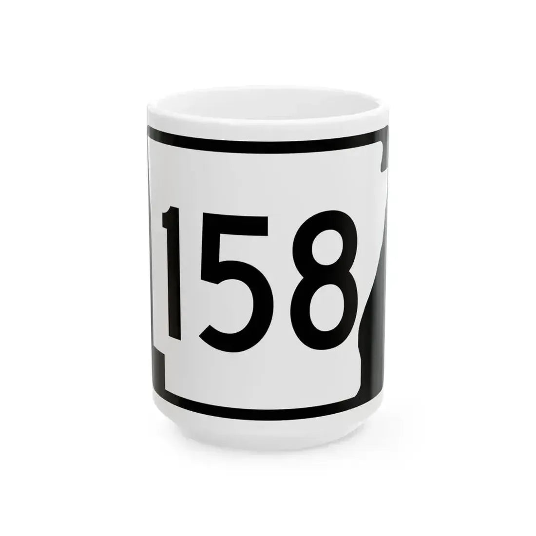Arkansas 158 (Arkansas) (Road Sign) White Coffee Mug - Go Mug Yourself