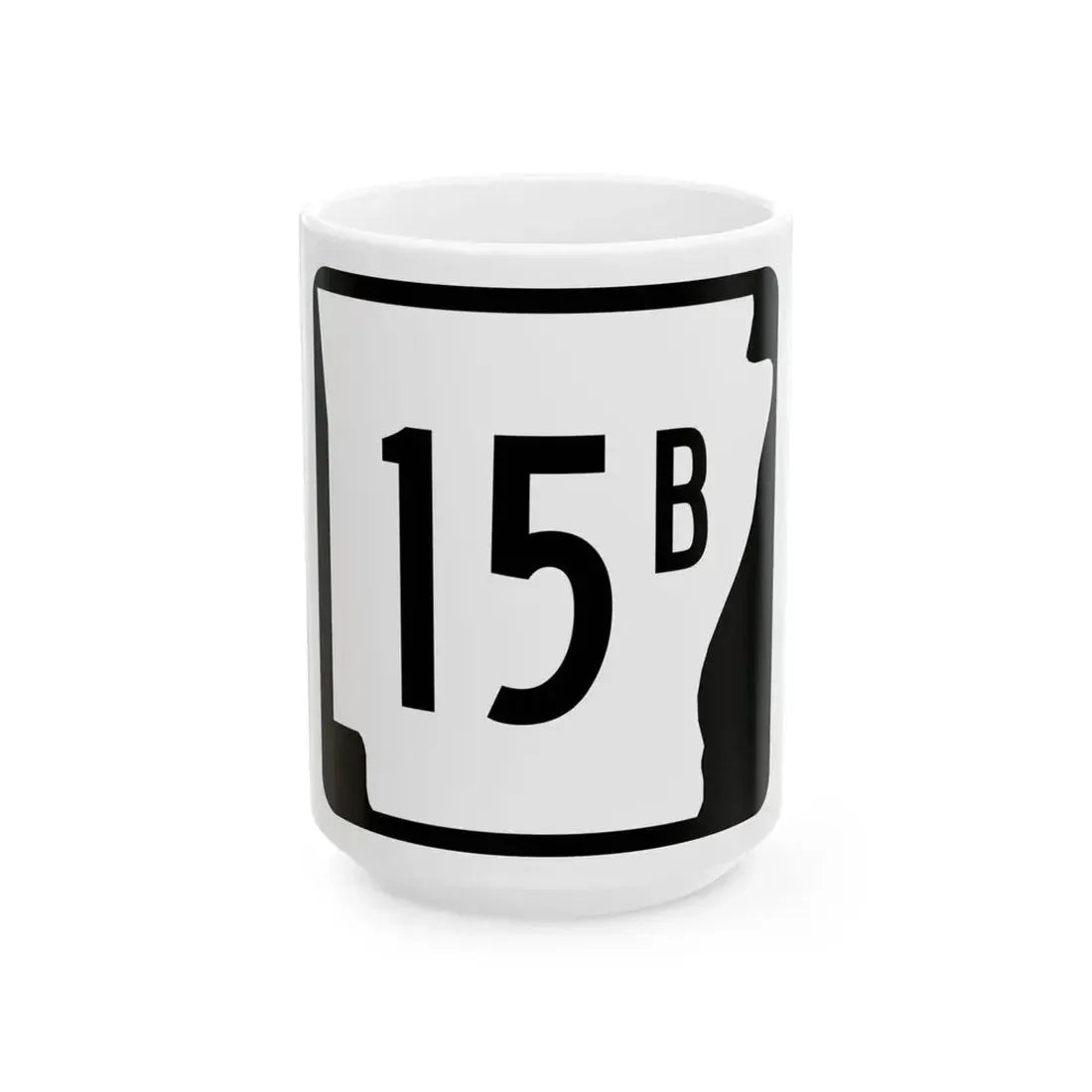 Arkansas 15B (Arkansas) (Road Sign) White Coffee Mug 15oz - Go Mug Yourself