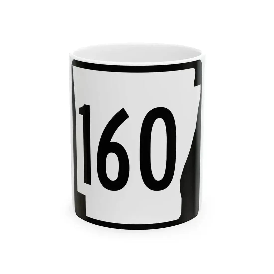 Arkansas 160 1970 (Arkansas) (Road Sign) White Coffee Mug 11oz - Go Mug Yourself