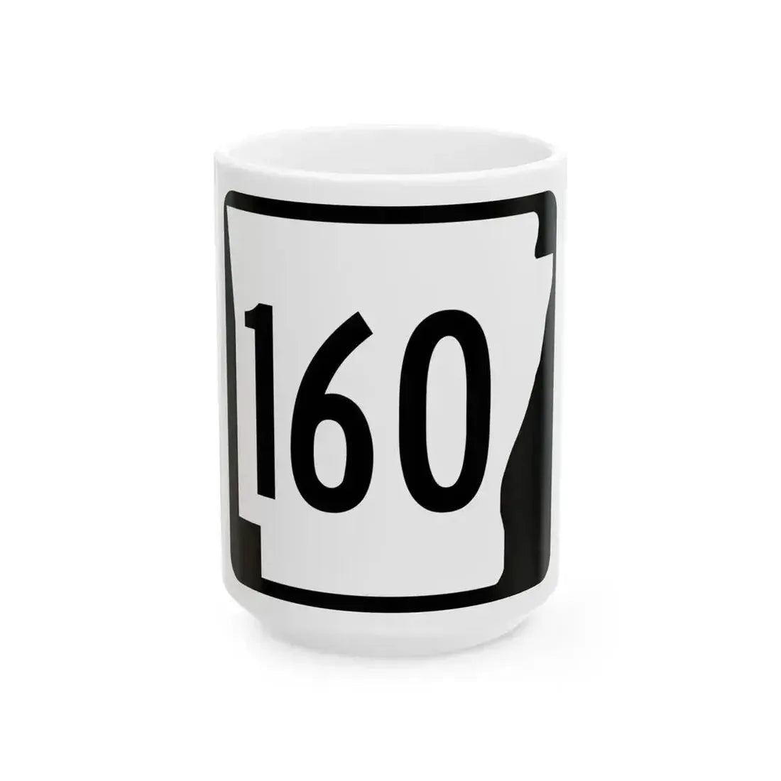 Arkansas 160 1970 (Arkansas) (Road Sign) White Coffee Mug 15oz - Go Mug Yourself