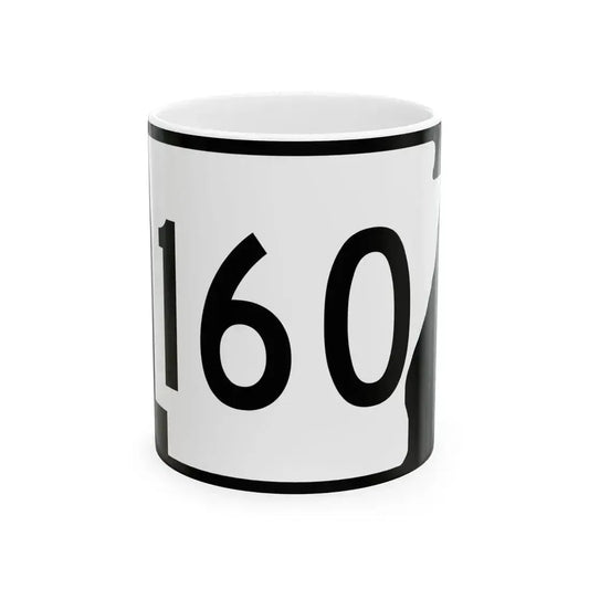 Arkansas 160 (Arkansas) (Road Sign) White Coffee Mug 11oz - Go Mug Yourself
