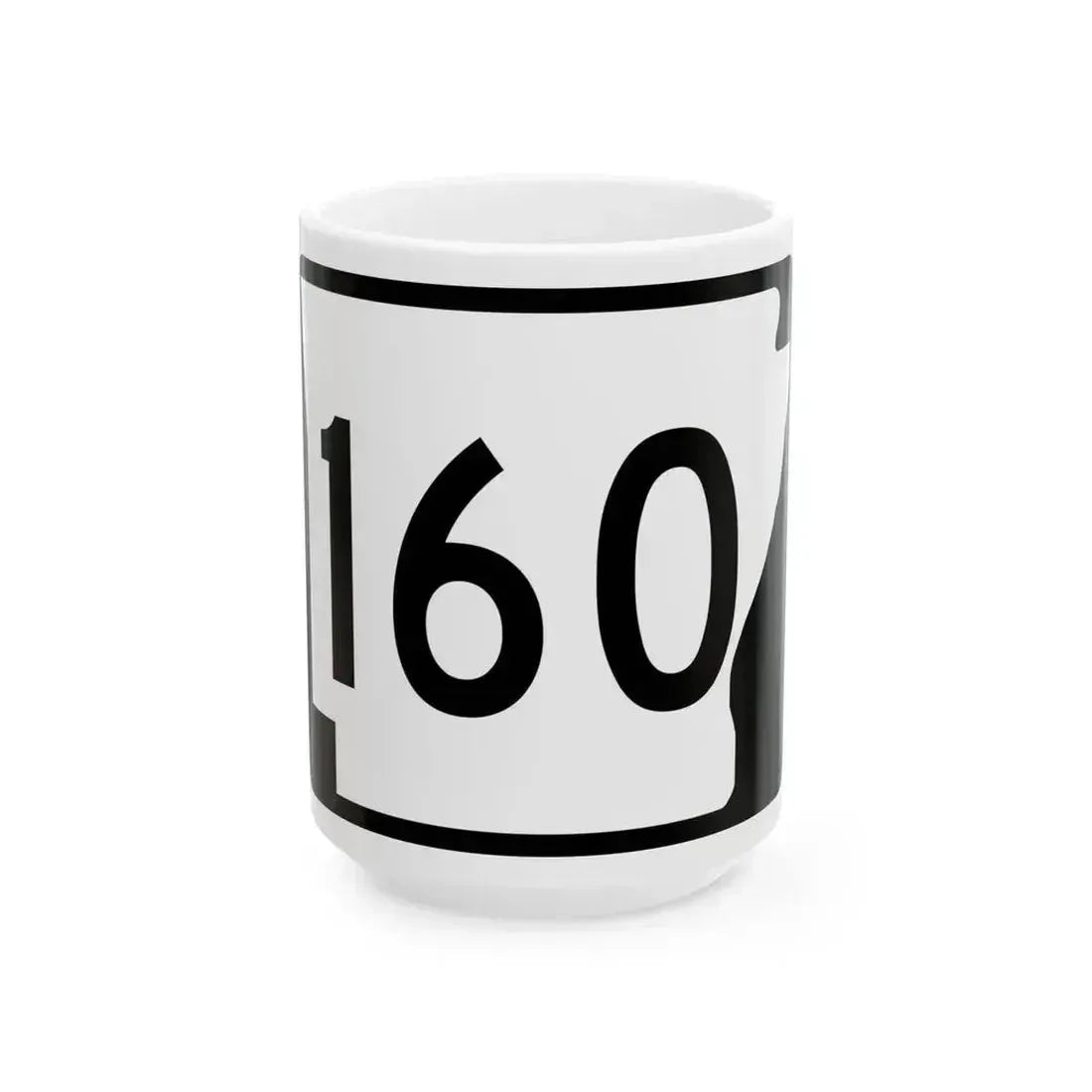 Arkansas 160 (Arkansas) (Road Sign) White Coffee Mug 15oz - Go Mug Yourself