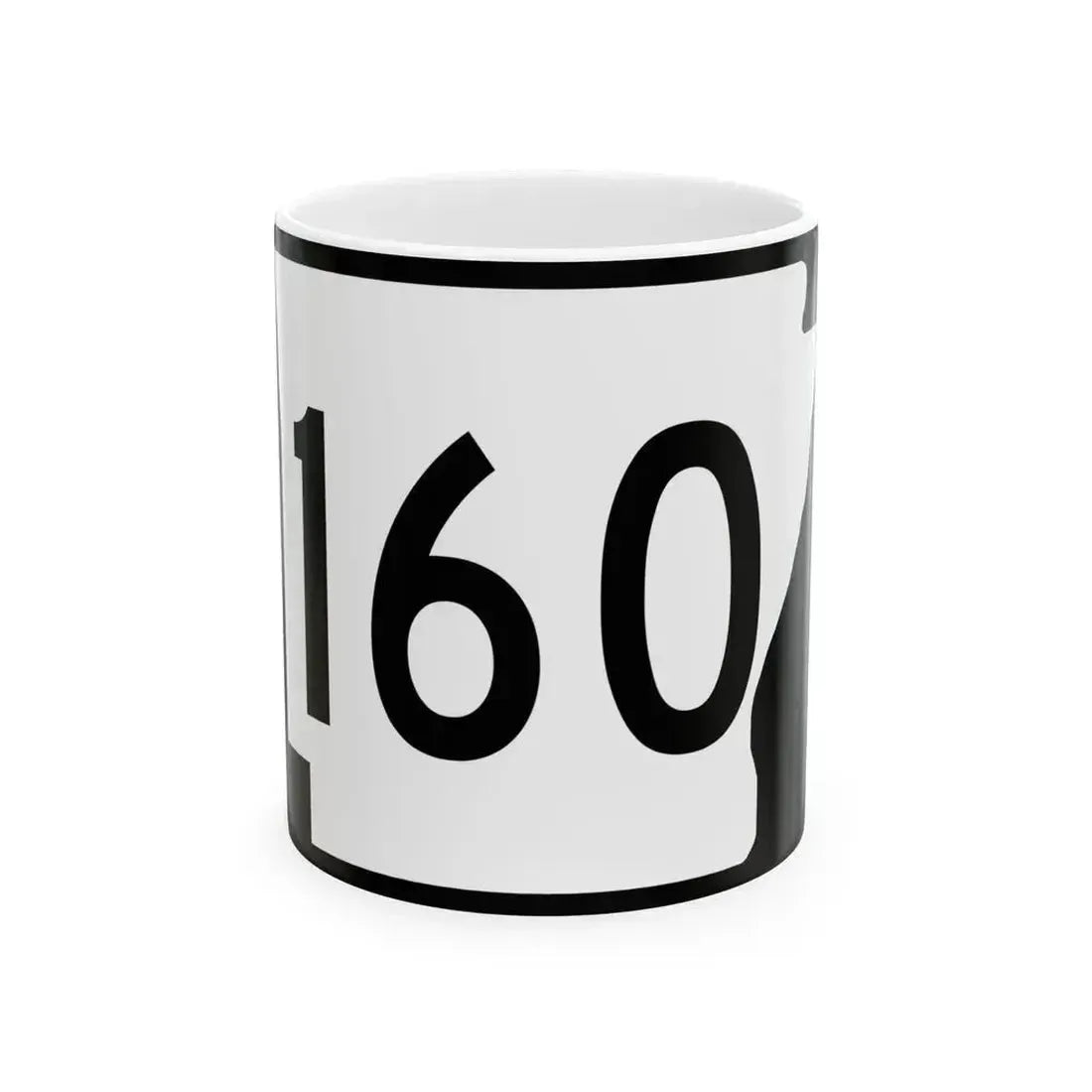 Arkansas 160 (Arkansas) (Road Sign) White Coffee Mug - Go Mug Yourself