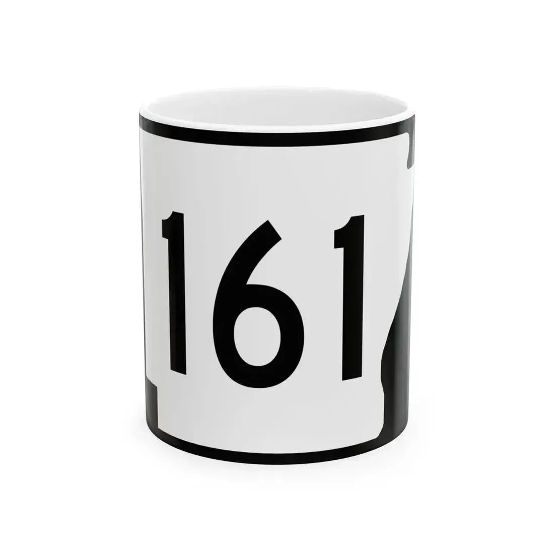 Arkansas 161 (Arkansas) (Road Sign) White Coffee Mug 11oz - Go Mug Yourself
