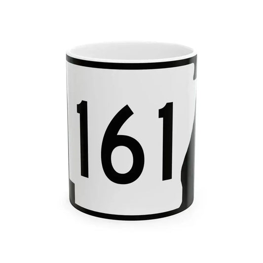 Arkansas 161 (Arkansas) (Road Sign) White Coffee Mug 11oz - Go Mug Yourself