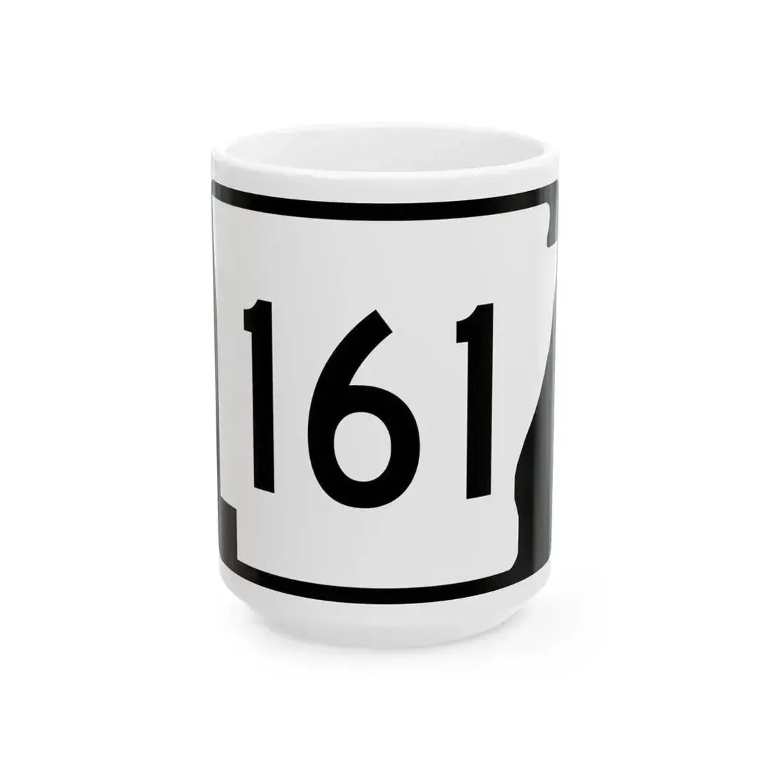 Arkansas 161 (Arkansas) (Road Sign) White Coffee Mug 15oz - Go Mug Yourself