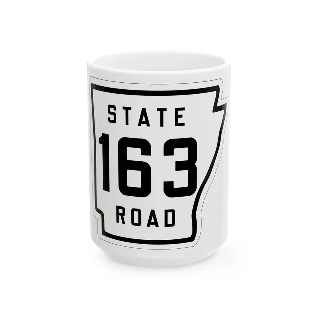 Arkansas 163 1926 (Arkansas) (Road Sign) White Coffee Mug 15oz - Go Mug Yourself