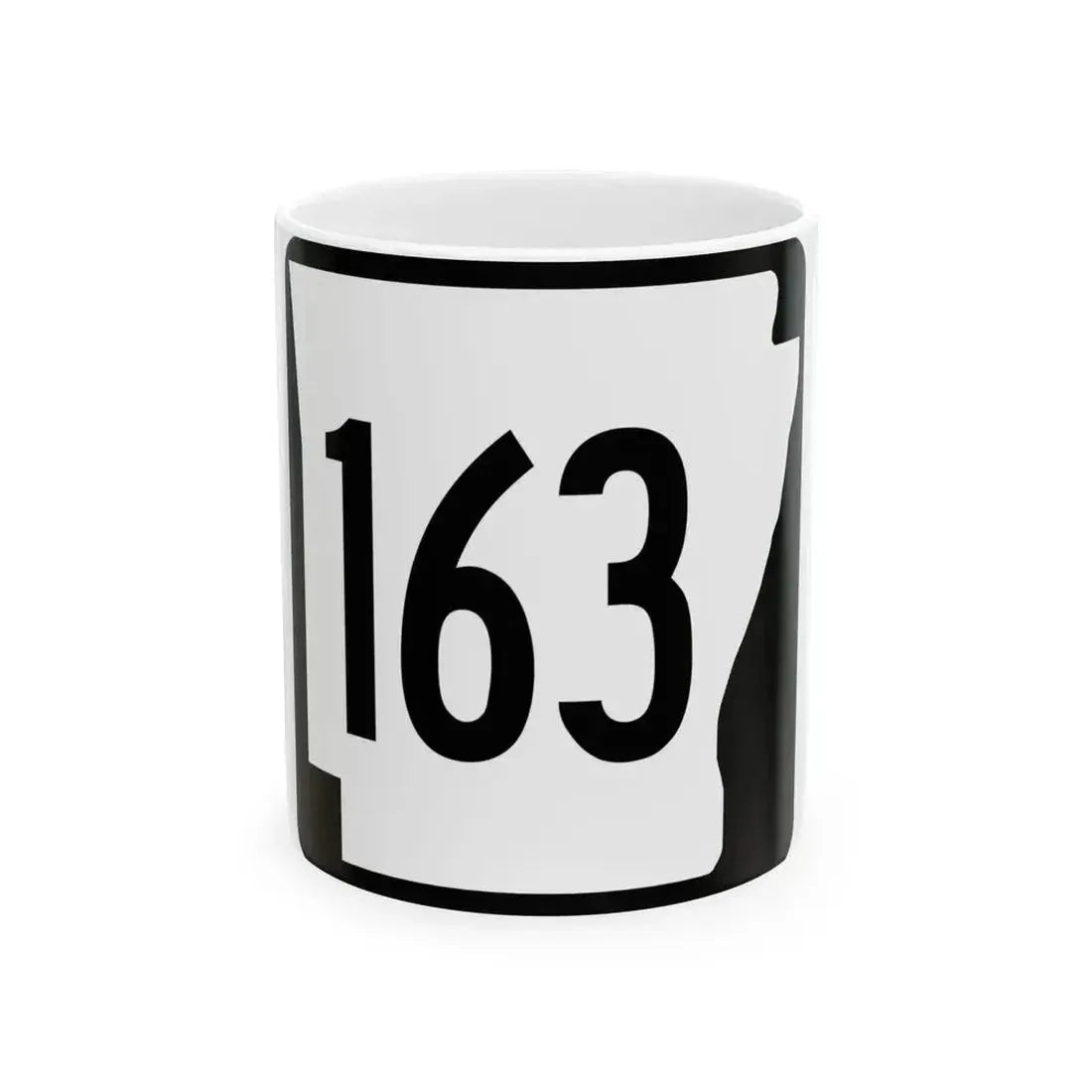 Arkansas 163 1970 (Arkansas) (Road Sign) White Coffee Mug 11oz - Go Mug Yourself