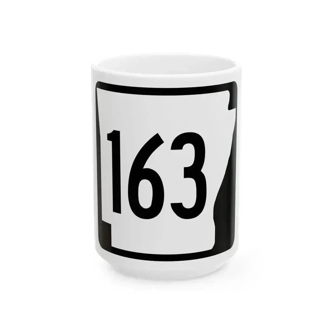 Arkansas 163 1970 (Arkansas) (Road Sign) White Coffee Mug 15oz - Go Mug Yourself