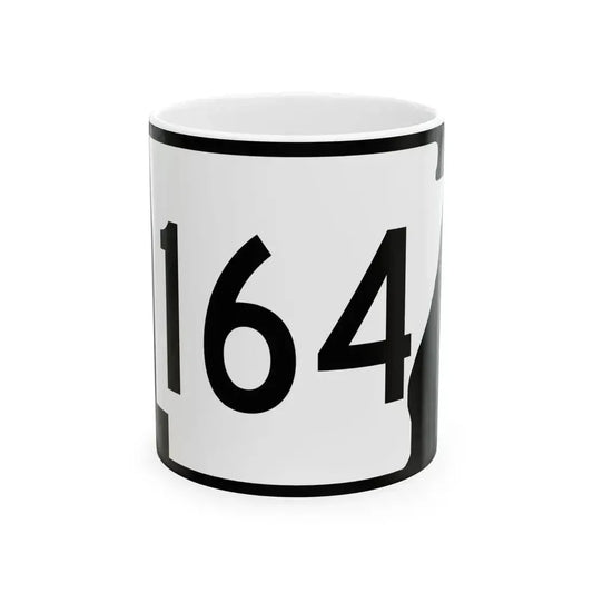 Arkansas 164 (Arkansas) (Road Sign) White Coffee Mug 11oz - Go Mug Yourself