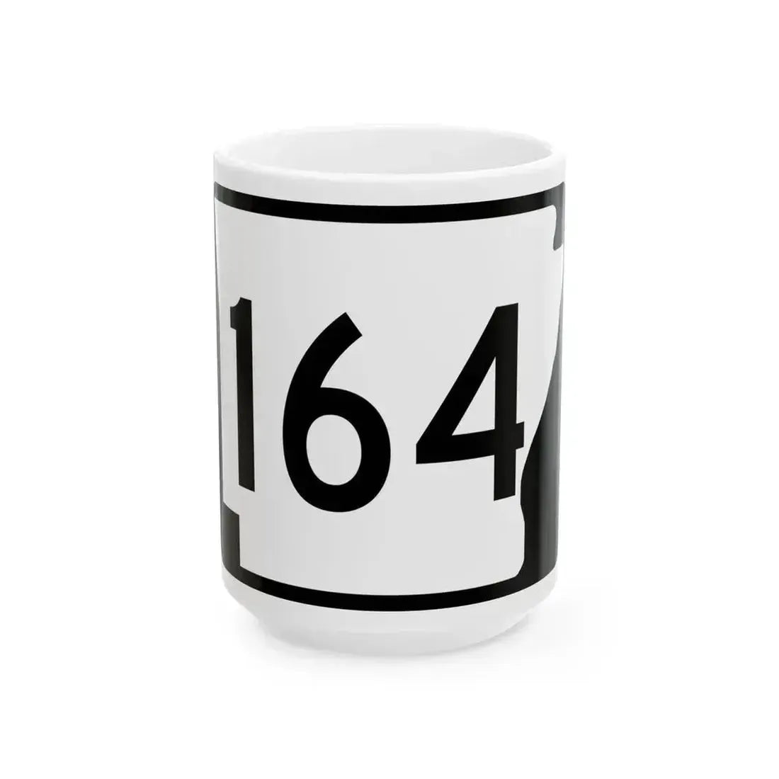Arkansas 164 (Arkansas) (Road Sign) White Coffee Mug 15oz - Go Mug Yourself