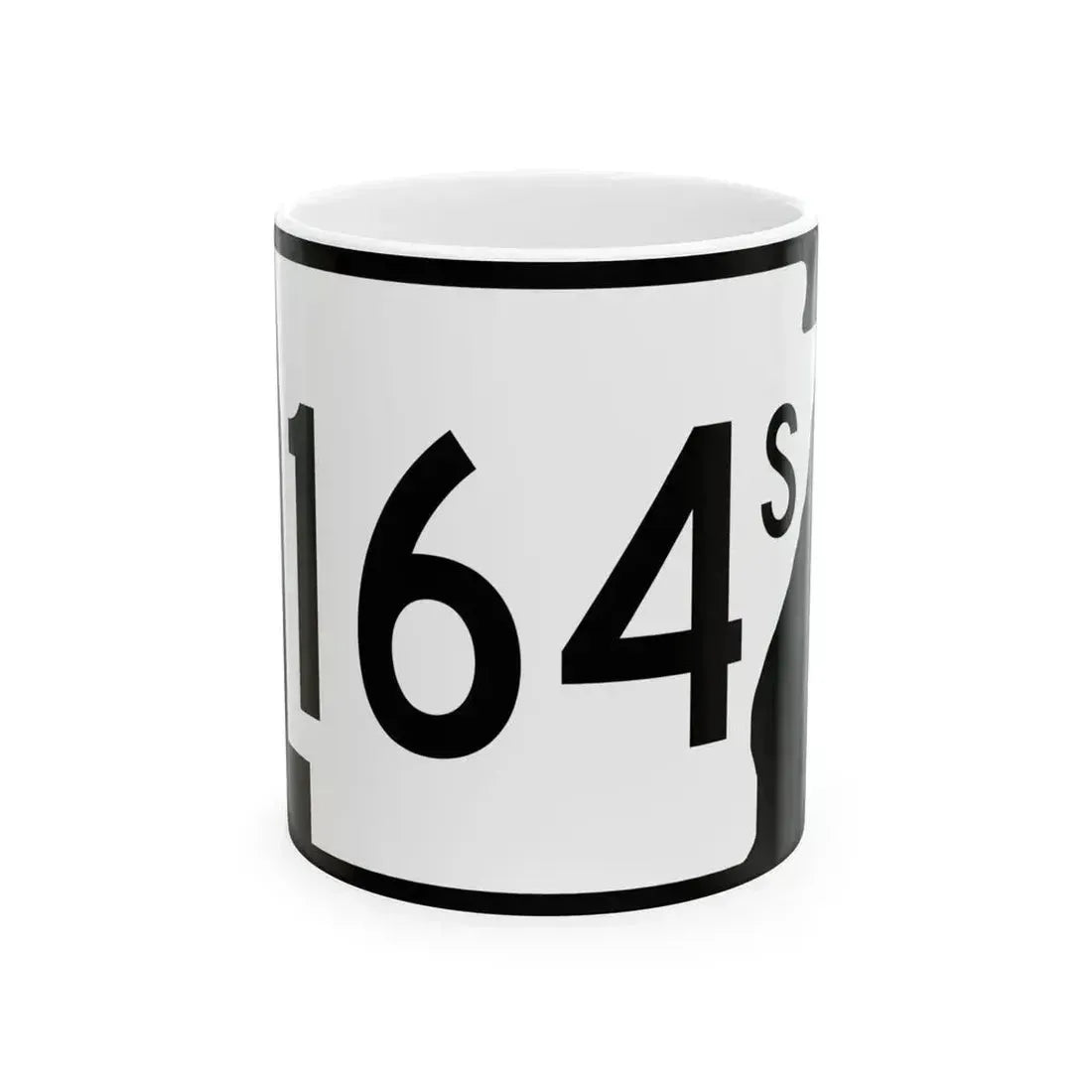 Arkansas 164S (Arkansas) (Road Sign) White Coffee Mug 11oz - Go Mug Yourself